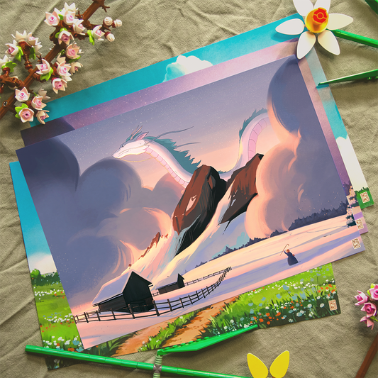 A4 Anime Style Art Prints