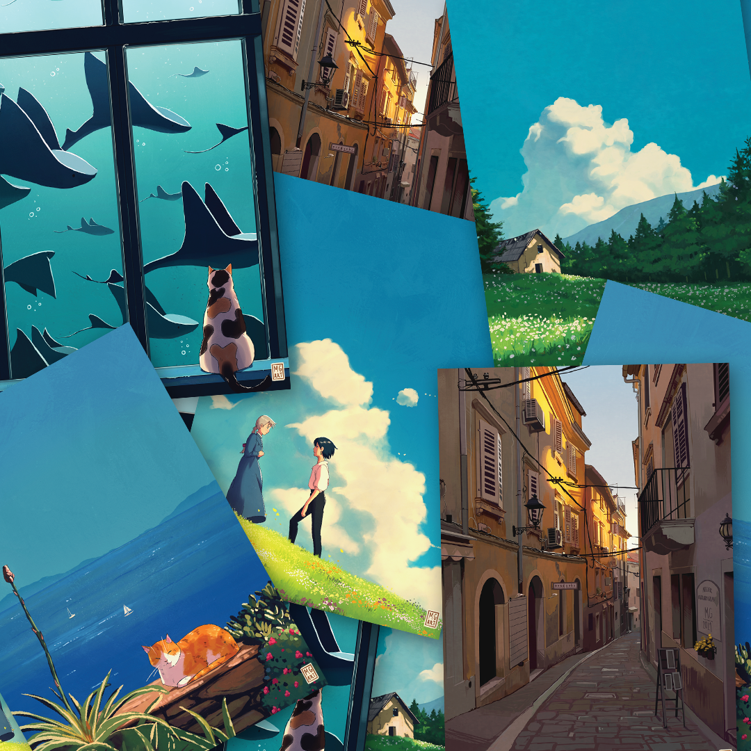 A5 Anime Style Art Prints