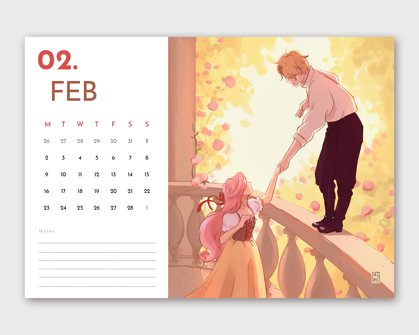 2026 Illustrated Wall Calendar