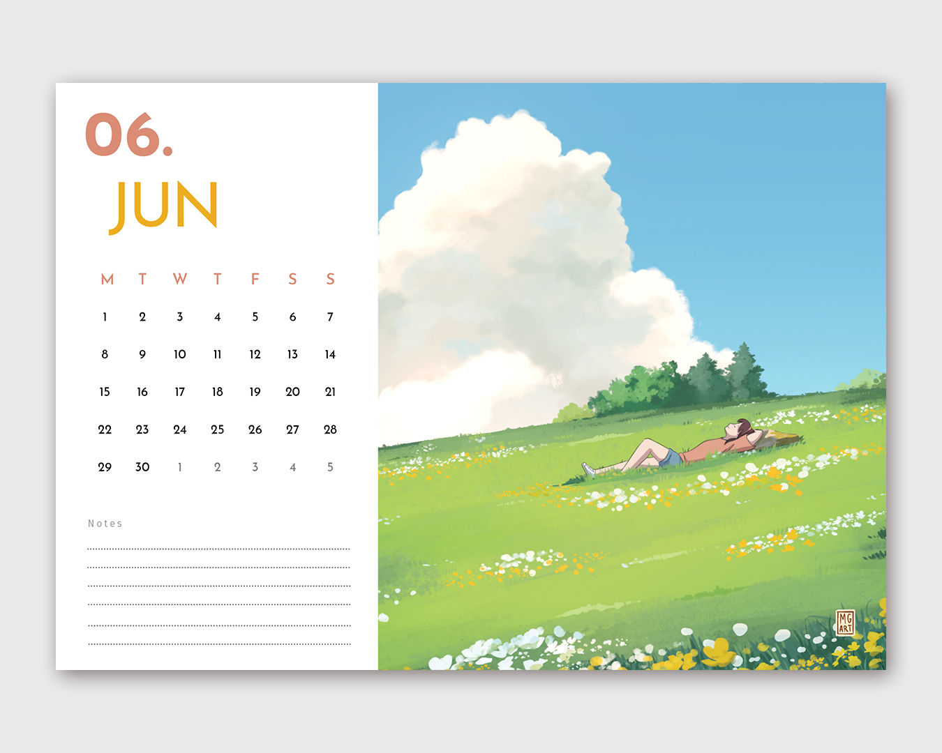2026 Illustrated Wall Calendar