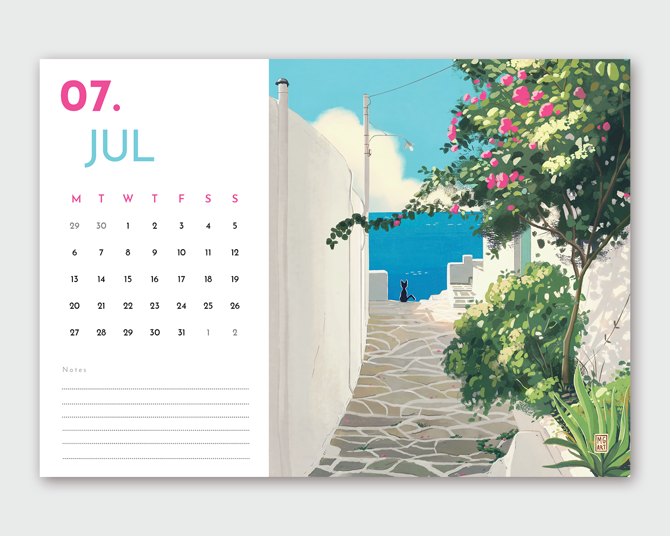 2026 Illustrated Wall Calendar