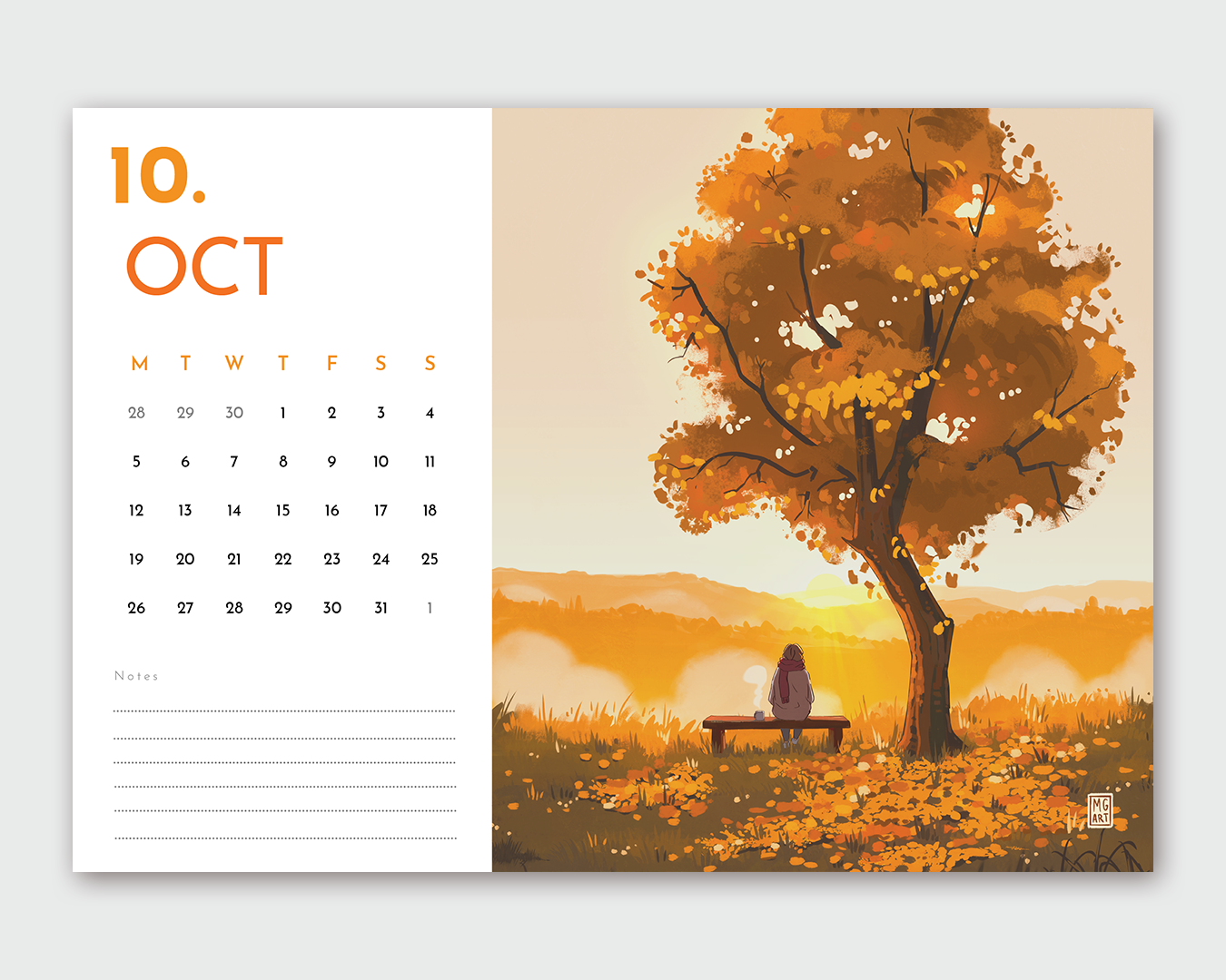 2026 Illustrated Wall Calendar