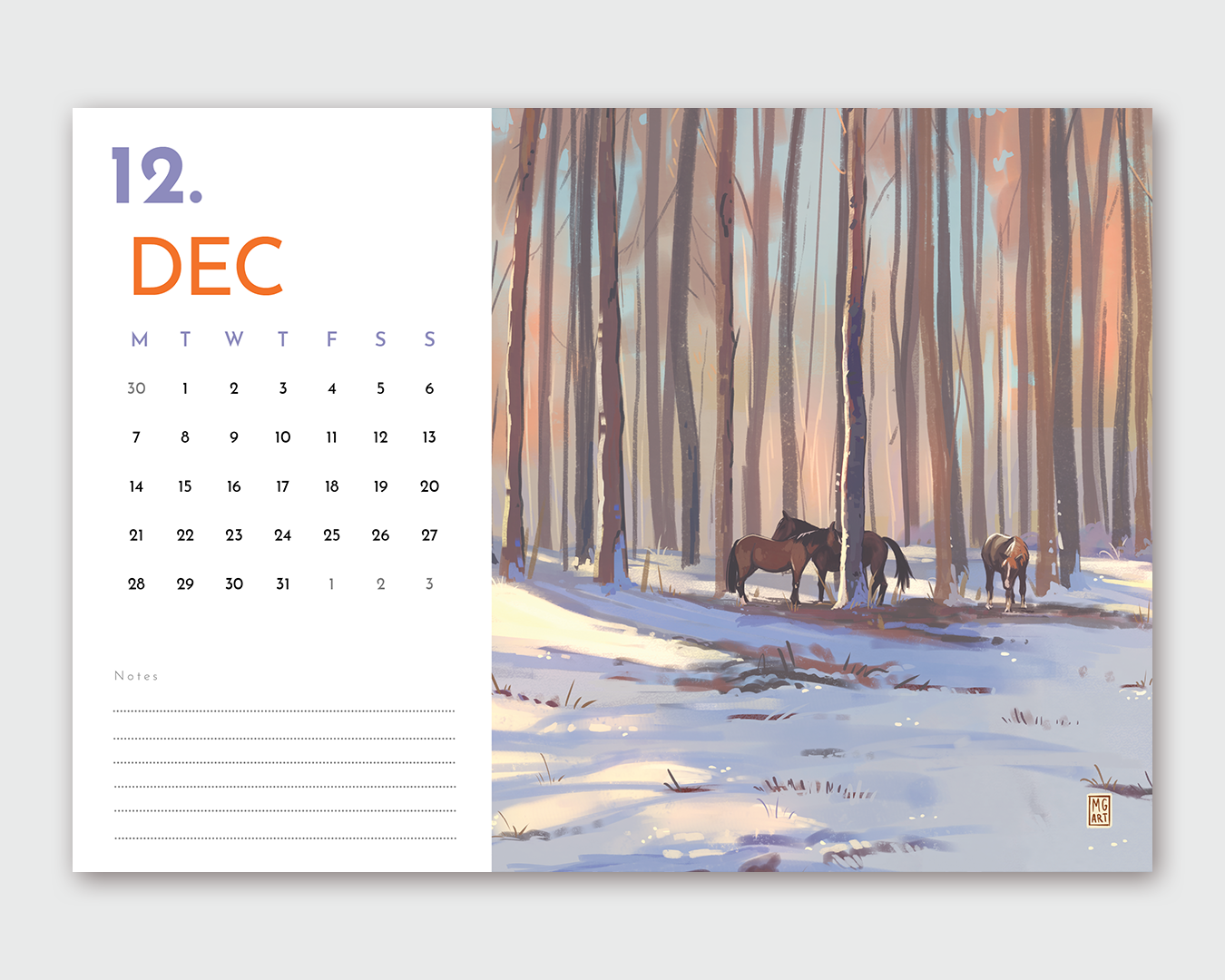 2026 Illustrated Wall Calendar