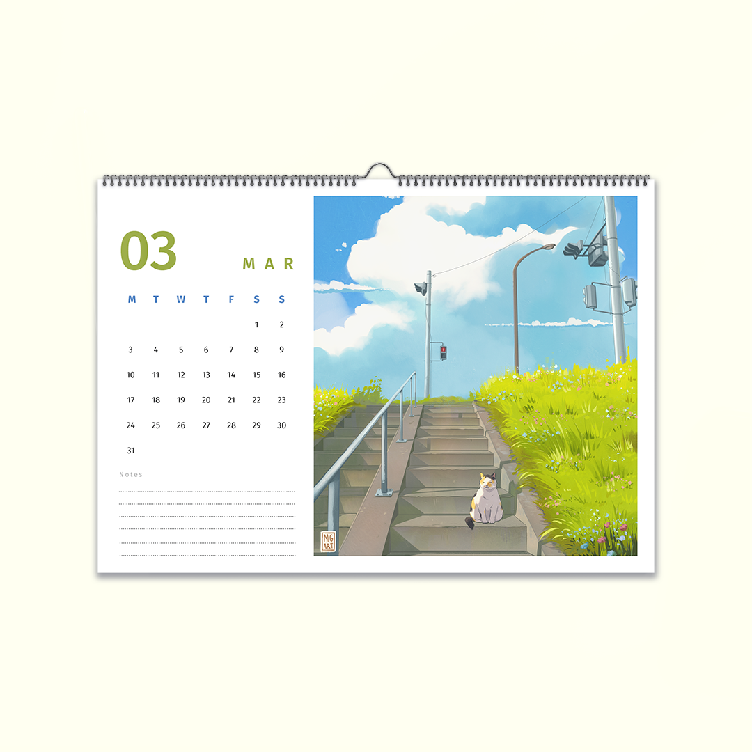 2025 Illustrated Wall Calendar