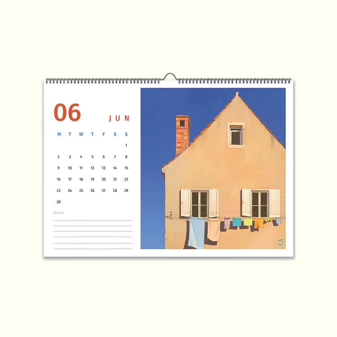 2025 Illustrated Wall Calendar